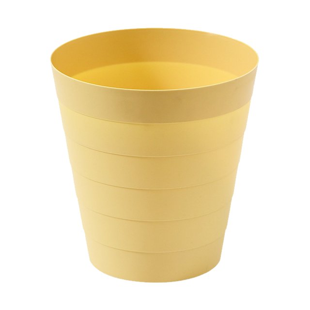 Iodue Kitchen Cleaning Supplies Round Plastic Small Trash Can Wastebasket 6L Garbage Container Bin