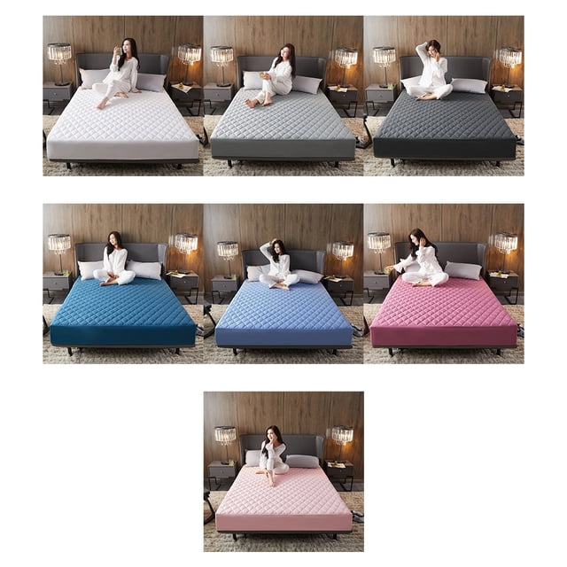 Baohd Sleep Experience Multifunctional Mattress Pad Cover Easy To Assemble Rose Red