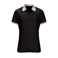 thumbnail image 5 of Men Casual Stripe Printed Button Short Sleeve Turndown Collar Blouse Shirt, 5 of 5