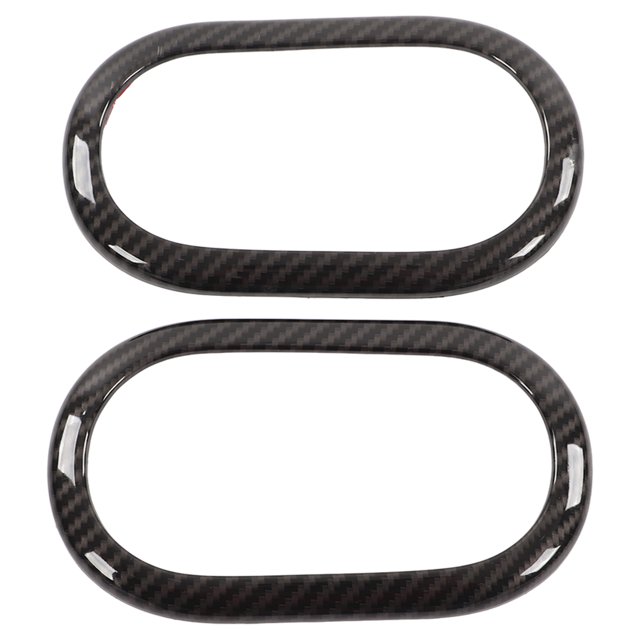 Bordure Intérieure de la Poignée de Porte, 2pcs Style Fibre de Carbone Porte Intérieure Lunette Intérieur de la Poignée de Porte