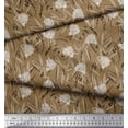 thumbnail image 2 of Soimoi polyester Crepe Fabric Leaves & Rose Floral Decor Fabric Printed Yard 42 Inch Wide, 2 of 3