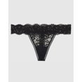 thumbnail image 1 of Lace Thong Panty in Tuxedo Black, 1 of 1