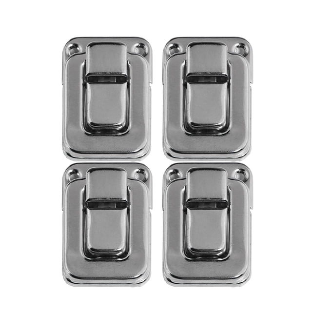 4 Pcs Iron Antique Hasp Lock for Jewelry Box Suitcase Buckle Vintage Clip Buckle