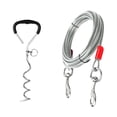 thumbnail image 2 of Dog Tie Out Stake Kit Heavy Duty Metal Pet Ground For Small Medium Dogs Outdoor Training Pull Tether, 2 of 6