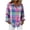 #7, variant on Pisexur Christmas Womens Shirts Fashion Plaid Shirts for Women Classic Vintage Long Sleeve Shirts for Women Casual Button Down Collared Womens Blouses S-2XL Blue