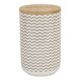 thumbnail image 1 of Design Imports CAMZ14114 Ceramic Treat Canister, Stone Chevron, 1 of 4