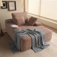 thumbnail image 1 of The Magic Home Cloud Oversized Corduroy Sofa Bed Chair Chaise, Brown, 1 of 11