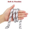 thumbnail image 4 of Unique Bargains 1/2Inch x 15Feet Natural Twisted Cotton Rope 3 Strand Tug of War Rope with Sealing Tape Grey White, 4 of 6