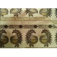 thumbnail image 4 of oneOone Cotton Silk Fabric Peacock Block Printed Fabric 1 Yard 42 Inch Wide, 4 of 4