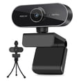 thumbnail image 1 of Webcam with Microphone, Full HD 1080P Webcam Video Camera for Computers PC Laptop Desktop, USB Plug and Play, Conference Study, Meeting, Video Calling, 1 of 5