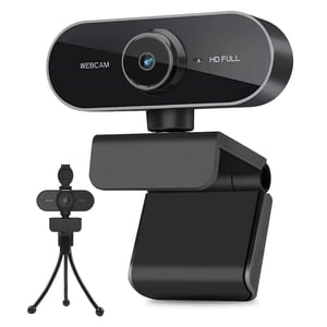 Webcam avec Microphone, Full HD 1080P Caméra vidéo Webcam pour ordinateurs PC Ordinateur portable, USB Plug and Play, Conference Study, Meeting, Video Calling