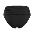 thumbnail image 5 of FYEGRE Women's High Waisted Bikini Bottom Tummy Control Ruched Bathing Suit Swim Bottom Black L, 5 of 5