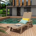 thumbnail image 2 of Bayport Chaise Longue Inclinable en Plastique HDPE pour Extérieur en Weatherwood, 2 of 6
