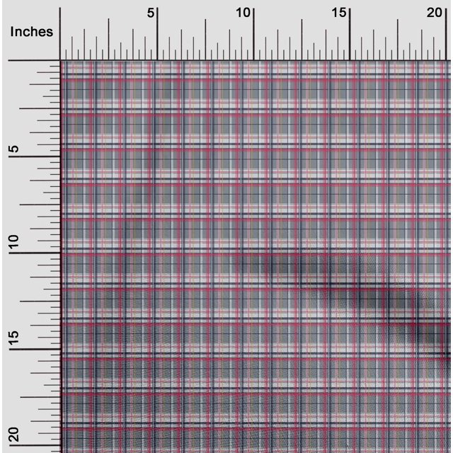 oneOone Georgette Viscose Fabric Madras Check Print Sewing Fabric BTY 42 Inch Wide