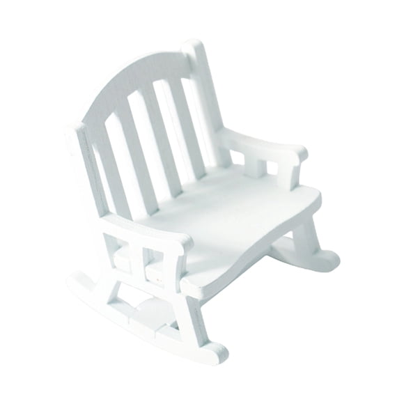 Décorations de Noël Vintage, Mini Chaise Berçante Européenne en Bois Vintage de Noël Petite Poupée en Tissu Miniature Mobilier Chaise Accessoires Pendentif Modèle, Mini Ornements de Noël