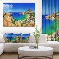 thumbnail image 1 of Lindos Bay Greece Panorama - Landscape Photography Canvas Print, 1 of 3