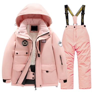 2025 Children's Ski Suit Fleece s Outfit Sets Size 1-12 Multi Pocket Jacket and Sweatsuits for Teen s Pants Winter Windbroof Snowboarding Winter Warm Snow Suits