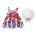 thumbnail image 1 of Robe pour Nouveau-Né Sans Manches Robe Tutu pour Bébé Robes d'Été pour Filles avec Chapeaux 2 Pcs Robe de 1er Anniversaire 2-3 Ans, 1 of 8