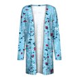 thumbnail image 5 of Pompotops Chemisier Décontracté à Manches Longues Imprimé pour Femmes avec Poche Cardigan Liquidation, 5 of 5