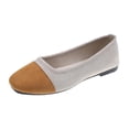 thumbnail image 1 of Casual Shoes For Women, Color-Block Canvas Slip-On Flats with Round Toe and Soft Sole for Spring and Summer, Large Sizes Available, 1 of 5