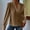 c01Brown, variant on JGGSPWM Long Sleeve Blouses for Women, Solid Color Chiffon Soft Satin Silk Tops V Neck Loose Business Shirts Casual Work Tunic White S