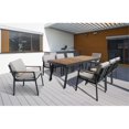thumbnail image 5 of Armen Living Nofi Modern Teak Wood & Metal Dining Table in Brown/Charcoal, 5 of 5