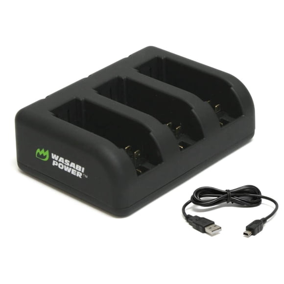 Wasabi Power Triple USB Battery charger for goPro HERO4 HERO3 HERO3+