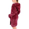 thumbnail image 4 of LSLJS Robe de Nuit Femme Douce Couleur Unie Manches Longues Col en V Hiver Ceintures Poches Polaire Faux Velours, Womens Robe, 4 of 7