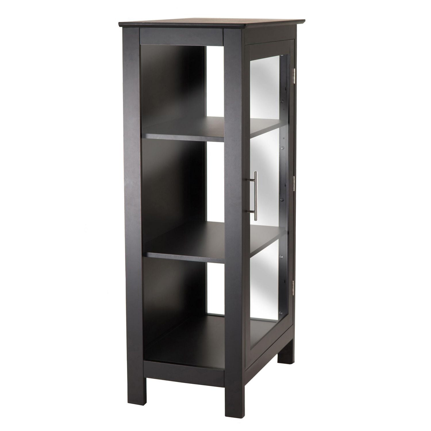 Vitrine avec porte en verre avec finition noire de Winsome - 20523