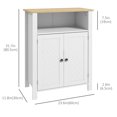 thumbnail image 3 of kleankin Armoire de Rangement de Salle de Bain avec Portes Doubles et Étagère Ajustable, 3 of 10