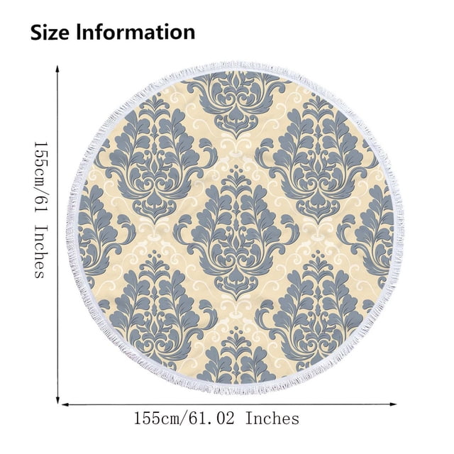 CEHVOM Serviette de Plage Ronde en Microfibre Imprimée Super Légère Serviette de Bain Colorée Anti-Sable Couverture de Plage Tapis de Plage Serviette Multi-Usage pour Voyage Piscine Liquidation
