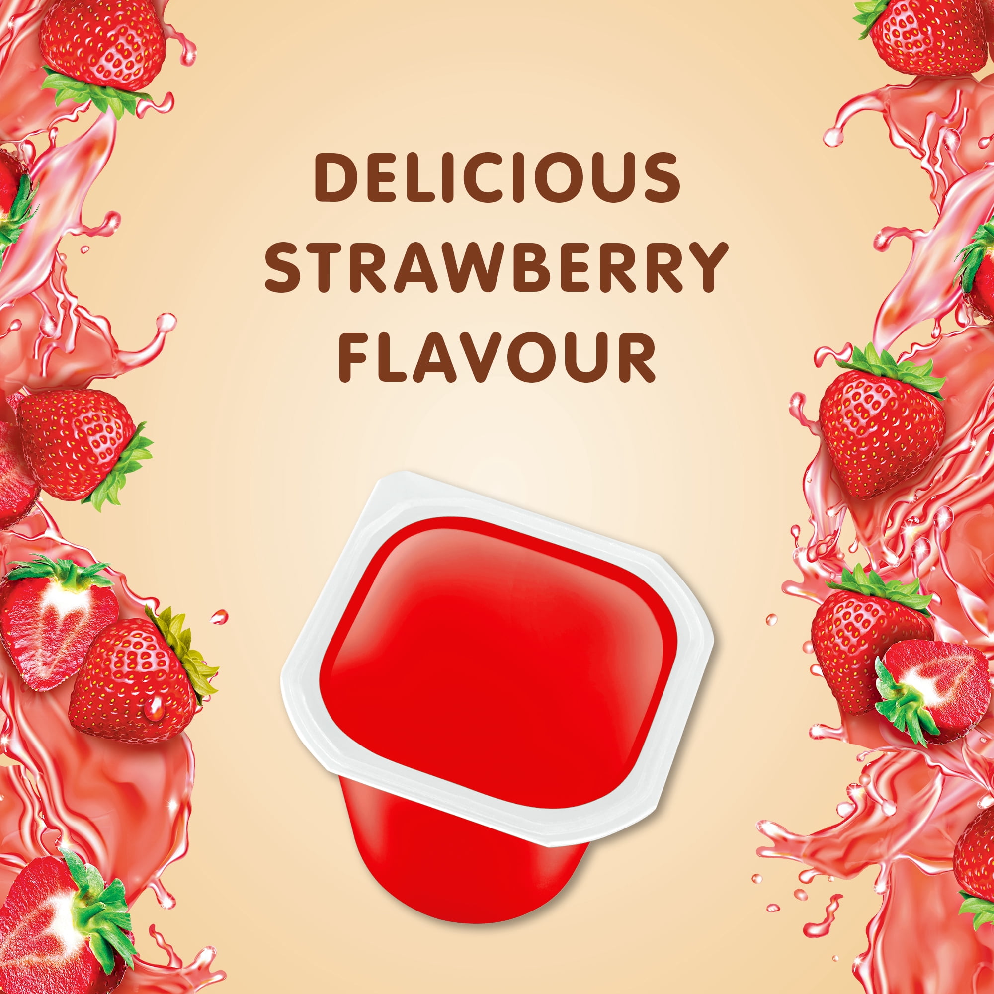 Snack Pack® Juicy Gels® Teneur Réduite en Sucre Fraise Coupes de Jus de Fruits