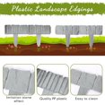 thumbnail image 5 of 10 Pcs Garden Edging Borders Plastic Landscape Edging Imitation Stone Effect Fence Grey Flower Bed Edging Decorative Lawn Fence, 5 of 5