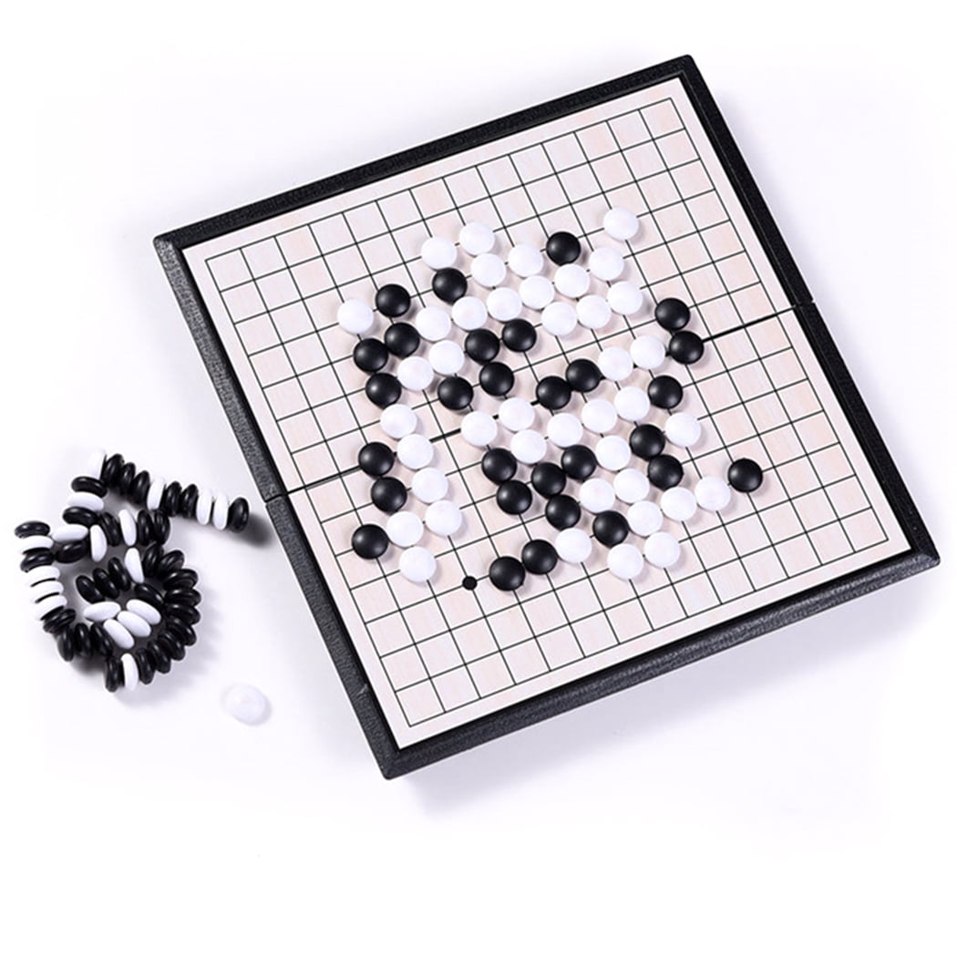 Go Chess Set Magnetic Foldable Interactive Travel Go Board Game