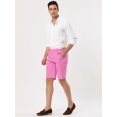 thumbnail image 4 of INSPIRE CHIC Men's Stripe Flat Front Mid Rise Chino Walk Shorts, 4 of 7