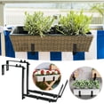 thumbnail image 4 of Supports Réglables pour Bacs à Plantes, Lot de 2, Support de Jardinière pour Rambarde Sans Perçage, Support de Fenêtre Extérieur pour Balcon, Patio, Terrasse et Clôture, 4 of 9