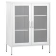 thumbnail image 2 of vidaXL Storage Cabinet White 80x35x101.5 cm Steel, 2 of 5