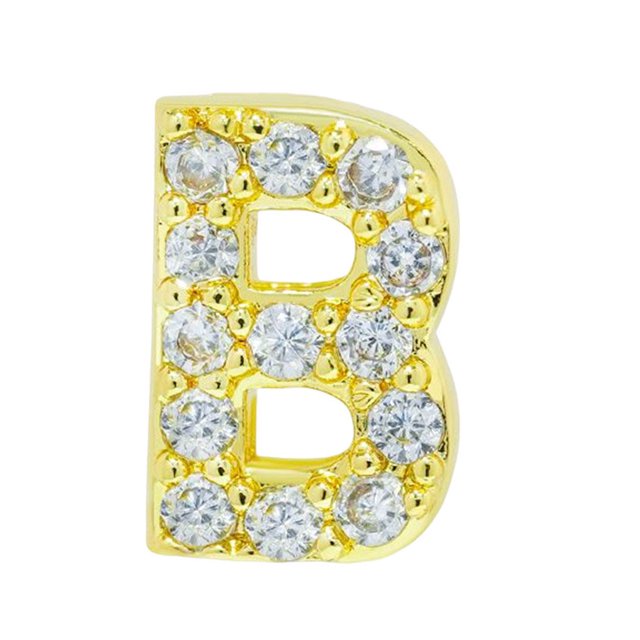 tredstone Simple Design Letter Rhinestone Earring Party Hiking Portable Stud Earrings Photo Shooting Ear Decor Jewellery B