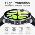 thumbnail image 5 of KOMI Case with Screen Protector for Samsung Galaxy Watch 6 44mm, Overall Protective Cover, Built-in Tempered Glass Film High Sensitivity, 2 Pack (Black), 5 of 5