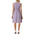 thumbnail image 3 of INSPIRE CHIC Robe Midi à Fleurs pour Femme Été Décontractée Invitée de Mariage Sans Manches G Violet, 3 of 6