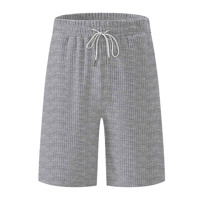 Ramiter Gym Shorts Men's Lightweight Terry Short Light Gray,2XL