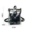 thumbnail image 3 of Small Travel Backpack Transparent Backpack/Handbag,Transparent Multipurpose Travel Bag,Transparent Vinyl Travel Bag,Ball Game Concert Transparent Backpack with An Opaque, 3 of 7