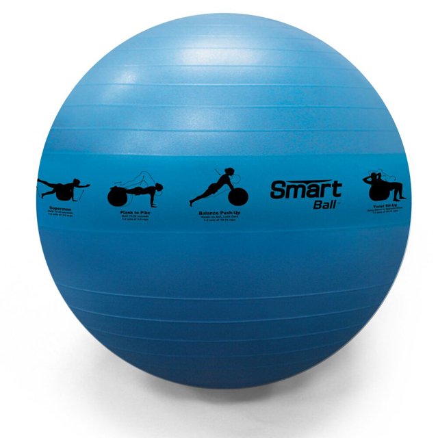 Prism Fitness 75cm Smart Self-Guided Stability Exercise Medicine Ball, Blue