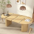 thumbnail image 1 of Weselon 78" Extendable Dining Table for 6-8, Modern Oval Kitchen Table with Roman Column Table Leg, Large Oval Solid Wood Table, Dining Room Table,Oak, 1 of 9