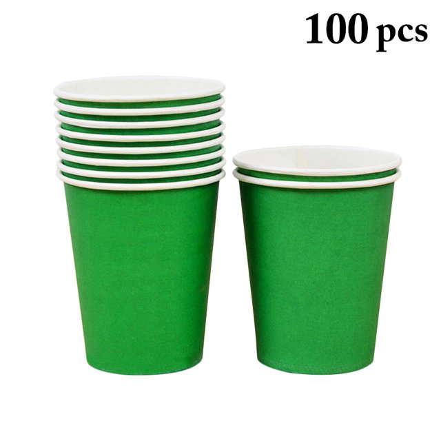 100PCS Paper Cups 9oz Disposable Cups Party Drinking Cups for Water Juice Cooler