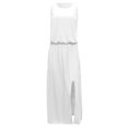 thumbnail image 4 of MesaSe Femmes Casual Robe Robe d'Été pour les Femmes Cou Sans Manches Maxi Robes de Fourche de Couleur Unie Ouverture Robe Femmes Vêtements L AG, 4 of 6