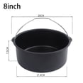 thumbnail image 1 of Vaidha 8 Inch Non Stick AirFryer Cake Barrel Baking Pan Tray Frying Basket, 1 of 2