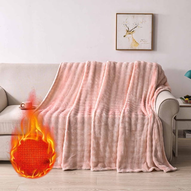 Tyidzon Throw Blanket Solid Colour Flannel Rabbits Hair Blanket Nap Cover Blanket Heavy Sofa Blanket Velvet Blanket