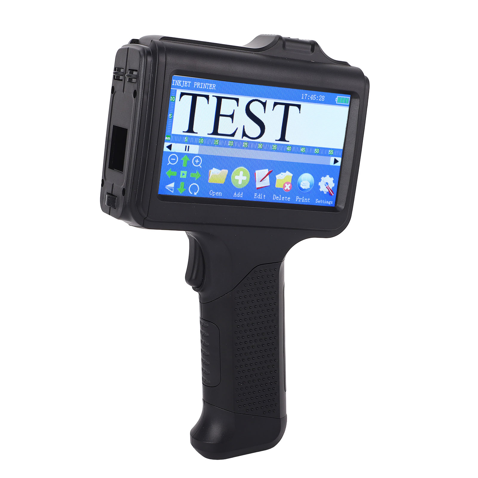Handheld Inkjet Printer, 12.7mm Handheld Coding Machine Simple UI Interface  Versatile  for Paper Plastic Leather