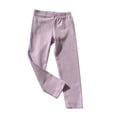 thumbnail image 1 of Pant Size 6 Girls Leggings Toddler Baby Girls Leggings Ribbed Ruffle No Print Tight Stocking Bottom Pants, 1 of 3